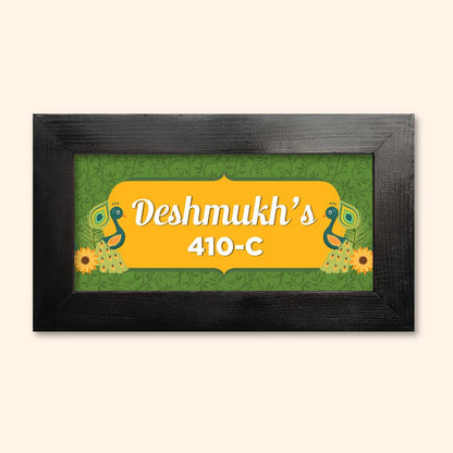 Peacock Name Plate