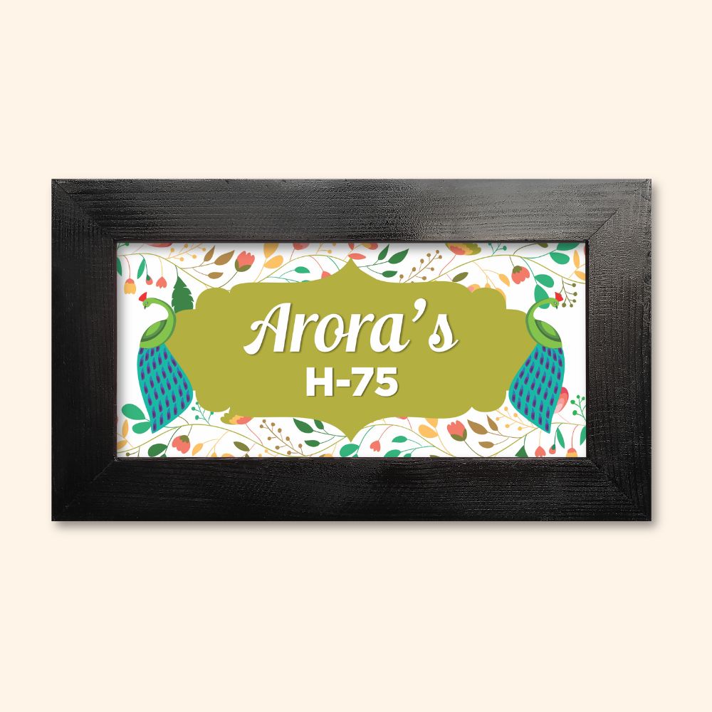 Peacock Name Plate