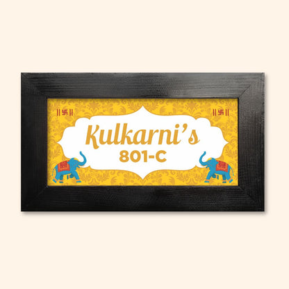 Elephant Name Plate - Yellow