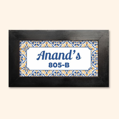 Colorful Abstract Tile Name Plate