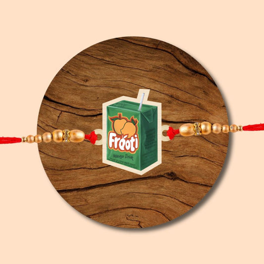 Frooti l 90's Wooden Rakhi with Keychain