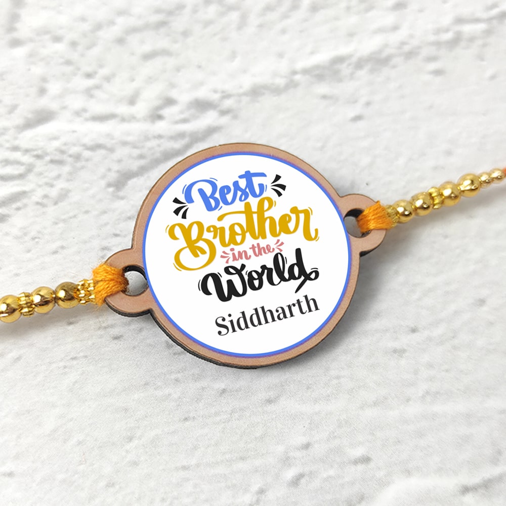 Best Brother - Name Rakhi with Keychain
