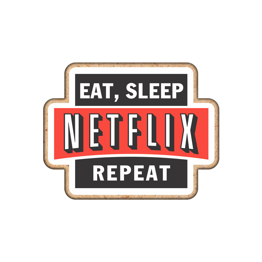 Eat, Sleep Netflix Repeat Fridge Magnet