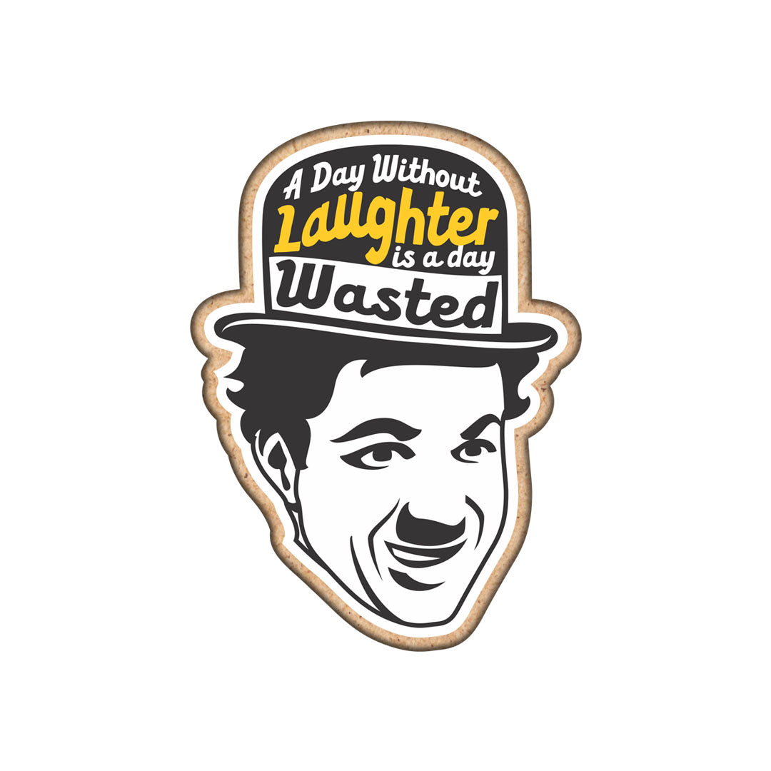 A Day without Laughter is a Day Wasted - Charlie Chaplin Fridge Magnet