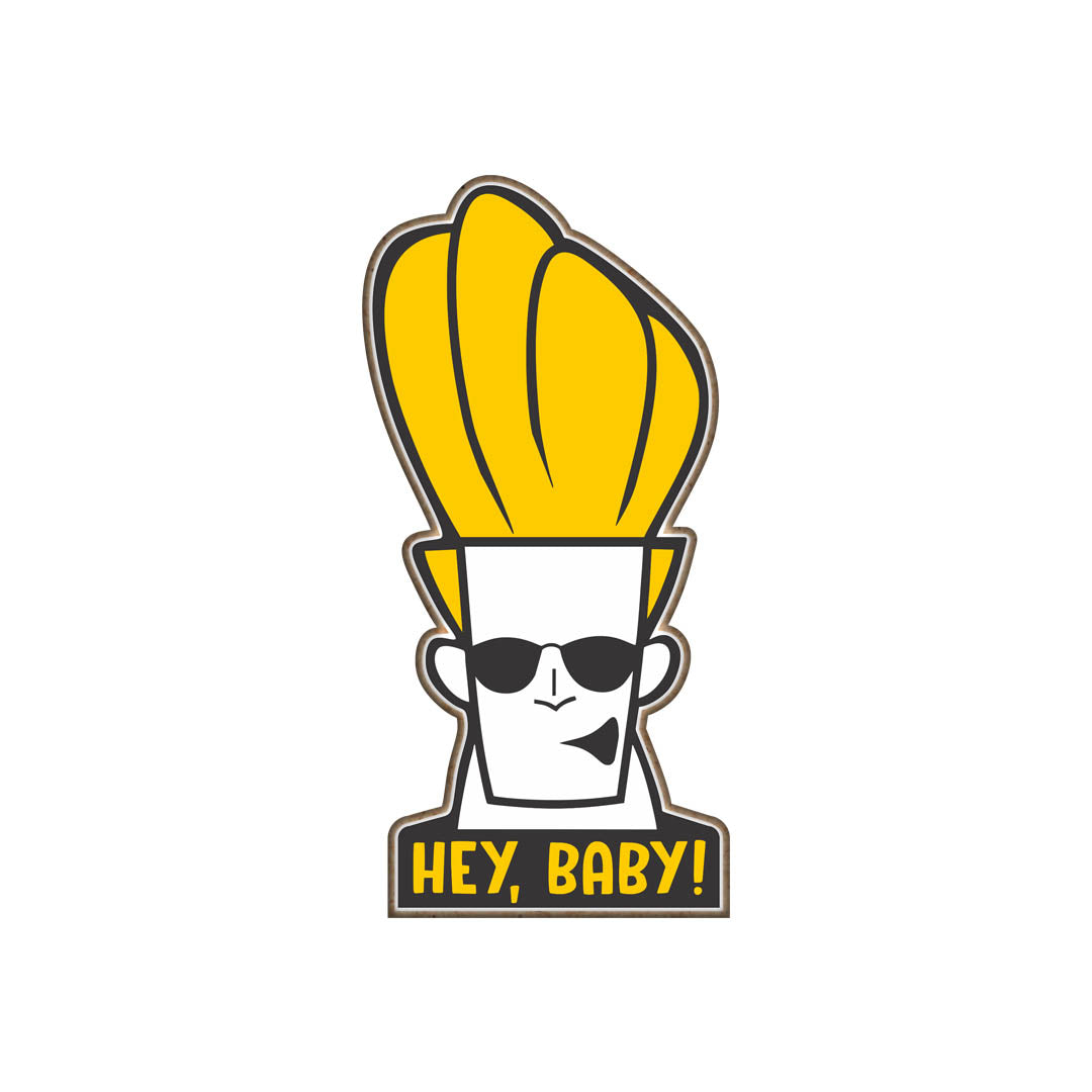 Johnny Bravo Fridge Magnet