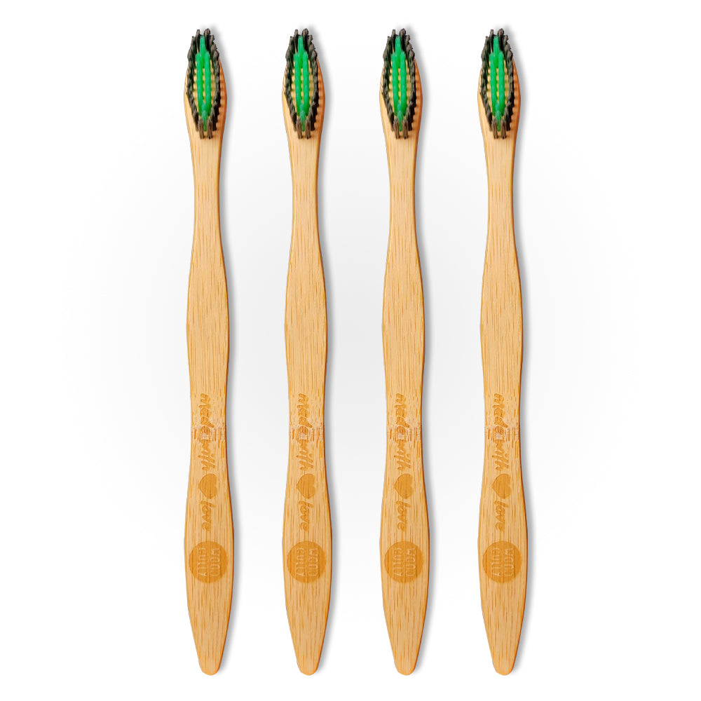 Wood Gully Organic Bamboo Toothbrush (Pack of 4)